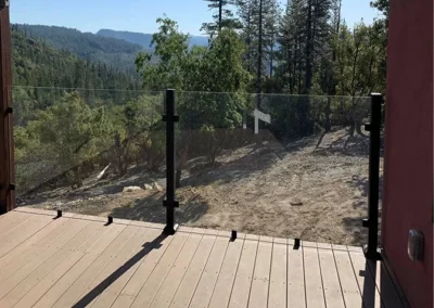 Rail-less Deck Glass Railing