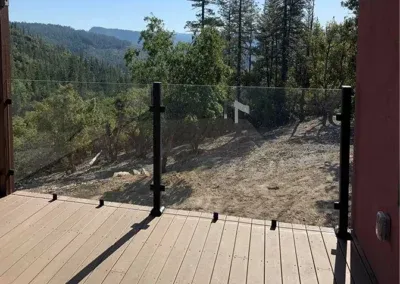 Rail-less Deck Glass Railing